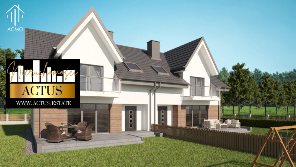Nowoczesny dom w zabudowie bliźniaczej – Boroszewo